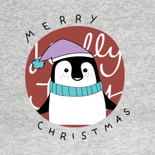 Christmas penguin ornament illustration T-Shirt